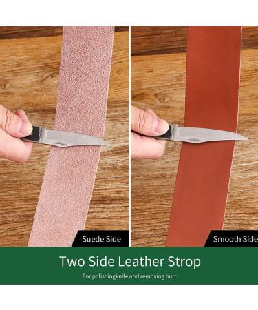 Leather Razor Strop Shaving Strap - Barber Straight Razor Knife Sharpening - Buy Online on GoSupps.com