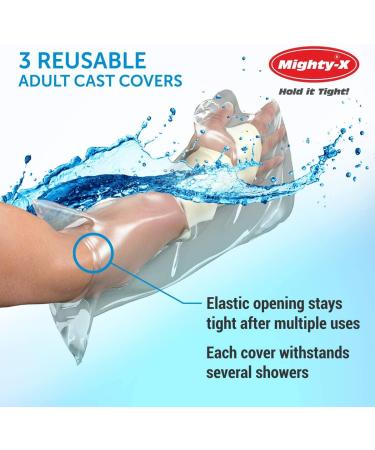 Waterproof Arm Cast Cover - Reusable Adult Half Arm Seal for Shower - 3 Pack - Buy Online on GoSupps.com