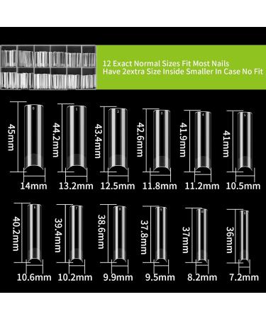 KOXXIAMOQ 240 Soft Gel Full Cover Nail Tips for Nail Extensions Clear Square Coffin Fake Nail Tips No C Curve Nail Tips Long Acrylic False Nails Traceless(transparent) - Buy Online on GoSupps.com