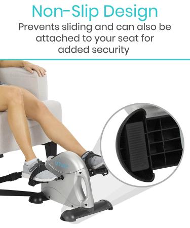 Vive Pedal Exerciser - Compact Stationary Leg Peddler for Office Desk - Low Impact Mini Cycle Bike for Arm or Foot - Portable Sitdown Recumbent Equipment - Buy Online on GoSupps.com