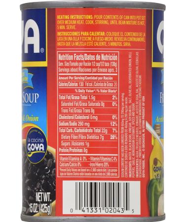 Goya Reduced Sodium Black Bean Soup 15oz (Pack of 24) - Delicious and Nutritious - Buy Online on GoSupps.com