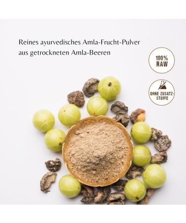 Organic Amla Powder (Amalaki Berry) - Vegan Ayurvedic Raw Food | Pureeraw 40g Indian Gooseberries - Buy Online on GoSupps.com
