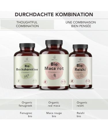 BIONUTRA Bio red maca capsules high dose 4200 mgday residue controlled German production vegan lactose & gluten free without additives 270 pieces x 700 mg - Buy Online on GoSupps.com