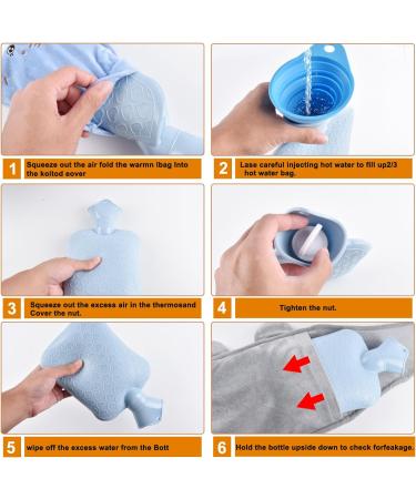 Rubber Hot Water Bottle with Soft Waist Cover - Pain Relief for Neck, Back, Shoulders, Legs - Tiger Design - Buy Online on GoSupps.com