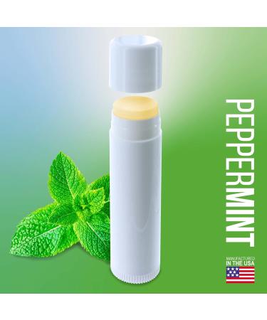 Lip Naturals Lip Balm - 50 Pack Bulk Blank Tubes | Natural Beeswax Vitamin E Aloe | Petrolatum Free | Peppermint Flavor - International Shipping - Buy Online on GoSupps.com