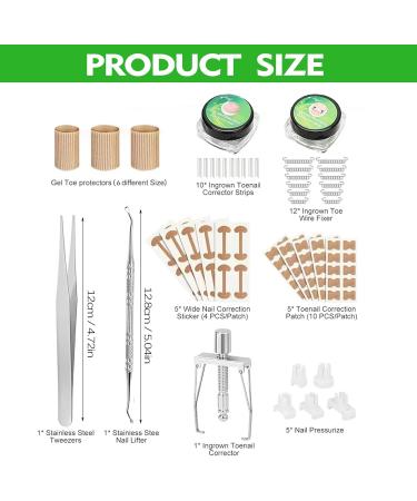 MDYBF ingrown toenail kit ingrown toenail corrector Ingrown Toenail Treatment Kit - Corrector for Pain Relief Nail Growth Correction and Fungus Prevention - Buy Online on GoSupps.com