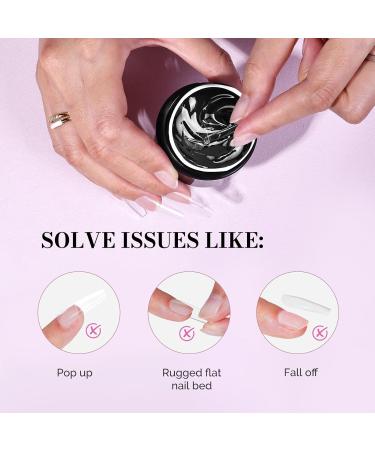 MelodySusie Solid Nail Glue Gel - Strong Long Lasting UV Gel for Press-On & Acrylic Nails | 3D Sculpting & Rhinestone Gem Glue - 0.53 Oz Clear - Buy Online on GoSupps.com