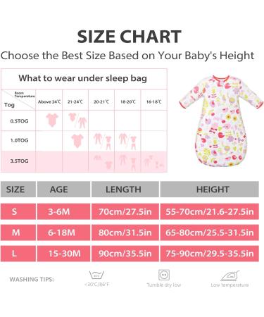 MIKAFEN Organic Cotton Baby Sleeping Bag 3.5Tog | Long Sleeves, 24-28in/3-6 Months - Buy Online on GoSupps.com