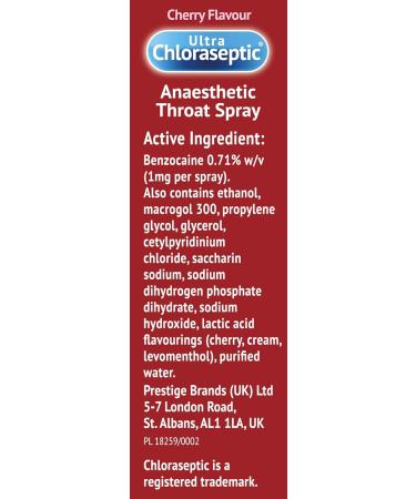Ultra Chloraseptic Anaesthetic Throat Spray 15ml Cherry Flavour | Fast Relief for Sore Throat Pain - Buy Online on GoSupps.com