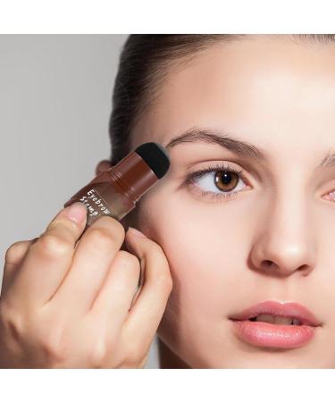 Eye Brows Stencil & Stamp Kit - Eyebrow Stencils For Older Women | 10PCS Brow Card with Brow Powder & 2pcs Brushes | Perfect Eye Brow Stencil Kits for Important Occasion Home Outdoor Beginners Dark Gray - Buy Online on GoSupps.com