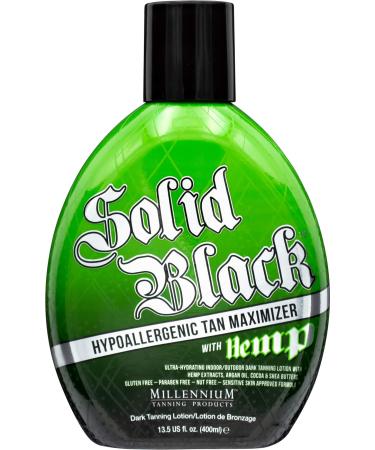 Millennium Tanning Products SOLID BLACK HYPOALLERGENIC TAN MAXIMIZER WITH HEMP Indoor/Outdoor Dark Tanning Lotion 13 oz