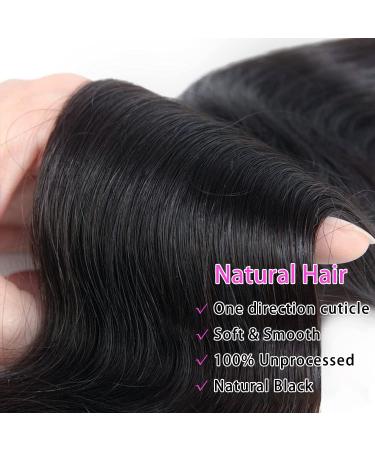 10A Brazilian Body Wave Human Hair Bundles - 20 22 24 Inch 3 Bundles - Unprocessed Virgin Hair Extensions in Natural Black Color - Buy Online on GoSupps.com