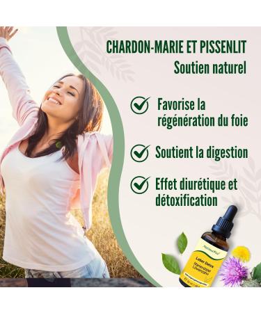 D tox du foie Chardon-Marie et Pissenlit 50 ml D toxifiant et r g n rant pour le foie la v sicule biliaire et le syst me digestif 100% naturel NatimaVita 50 ml (Lot de 1) - Buy Online on GoSupps.com
