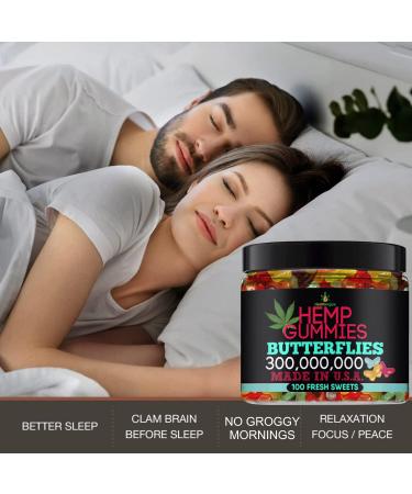Premium Healthergize Hemp Gummies: Delicious Butterfly & Bear Shapes | Fresh Fruity Flavors | Natural Hemp Candy for Peace & Relaxation | Sleep, Stress Relief & Calm | Made in USA | 100 Count - Buy Online on GoSupps.com