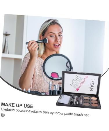 FOMIYES 1 Set Eyebrow Powder Set Makeup Supply Glitter Makeup Lady Eyebrow Powder Brush Eyebrow Stickers - Buy Online on GoSupps.com