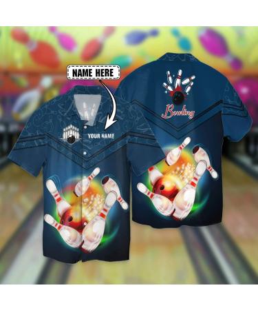NAZENTI Personalized Bowling Hawaiian Shirt - Custom 3D Bowling Gift for Men & Women - Buy Online on GoSupps.com