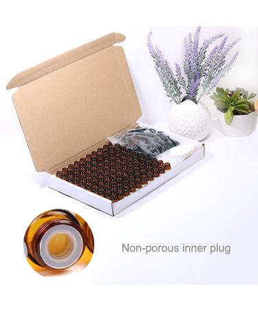 100Pcs 1ml Amber Mini Essential Oil Sample Bottles - Perfect for Oils, Perfumes & Chemicals - Buy Online on GoSupps.com