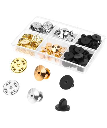 Pin Backs  Selizo 84pcs Locking Pin Backs Lapel Push Pin Keeper Blank Pin Locks for Disney Pins  Lapel Pins  Enamel Pins  Brooch Pins and Hat Pins (Assorted Styles)