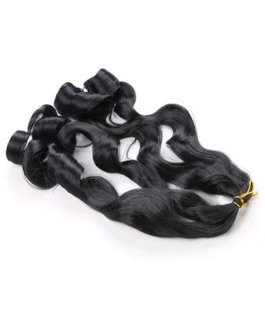 Bouncy French Curles Braiding Hair 9 Pack 22 Inch Synthetic Extensions - Pre-Stretched Wavy Hair - Premium Quality (1B) - Buy Online on GoSupps.com