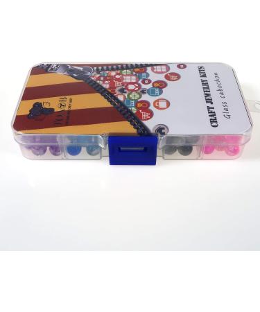 TOAOB 200pcs 8mm Crackle Glass Lampwork Beads - Mixed Color Spacer Beads for Jewelry Making - Buy Online on GoSupps.com