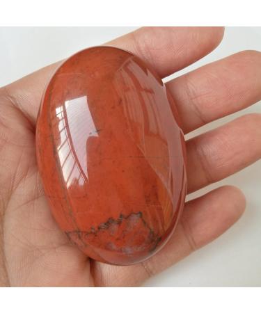 Buy Manekieko Natural Red Agate Worry Stones | Oval Palm Healing Crystals for Massage & Energy | International Shipping Available - Buy Online on GoSupps.com