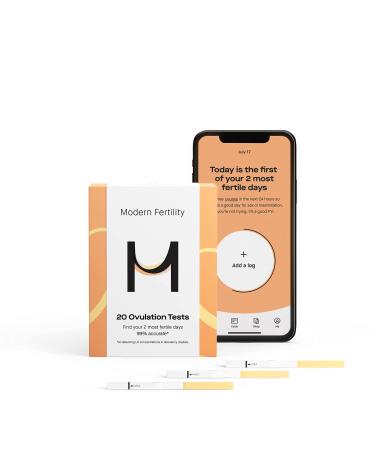 Modern Fertility Ovulation Kit | at-Home Test Helps You Identify Fertile Days, Predict Ovulation, and Get in Sync with Your Cycle, Includes Access to Our Free iOS App and Community | 20 Test Strips