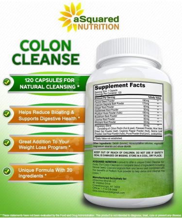 Max Strength Pure Colon Cleanse for Weight Loss - 120 Capsules | Natural Detox Cleanser for Digestive Health | Diet Supplement for Men & Women - Buy Online on GoSupps.com