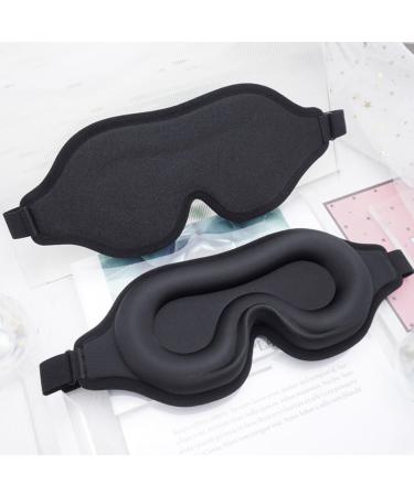 Stereo Eye mask Sleep Shading Slow Rebound Memory Foam Travel Lunch Break Sleeping Special Black Eye mask Free heise