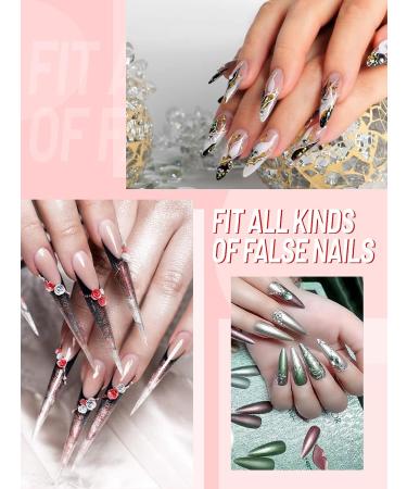 EBANKU 6-in-1 Nail Tips and Glue Gel Kit with 500Pcs Long Coffin Fake Nails - UV LED Nail Lamp, Acrylic Nail Kit for Fast DIY Manicure - Buy Online on GoSupps.com
