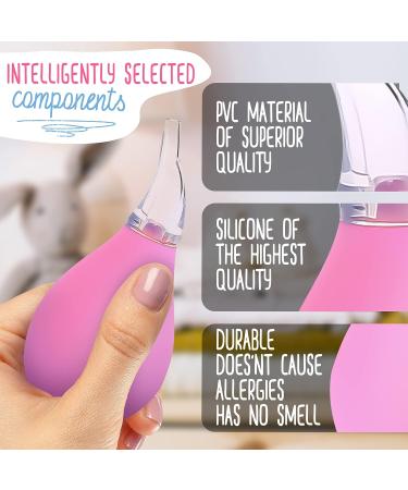 Baby Nasal Aspirator - 3Pcs Set for Newborns and Toddlers - Infant Congestion Relief and Nose Wash - Buy Online on GoSupps.com