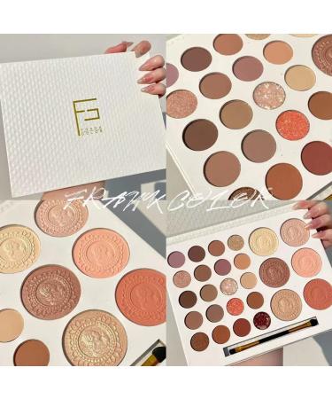 JIALII 26 Colors Eyeshadow Palette Highlight Blush Pearl Matte Glitter Eyeshadow 20 Eyeshadow and 6 Contouring Palette with - Buy Online on GoSupps.com