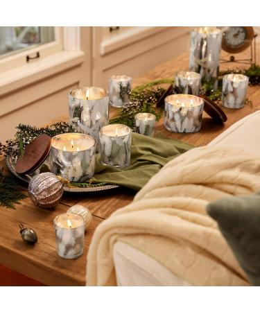 Thymes Luminary Frasier Fir Candle - Luxury Pine Scented Candle for Home Decor & Bath - 20 Oz Silver Candle - International Shipping Available - Buy Online on GoSupps.com