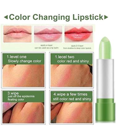 Magical Temperature Color Change Aloe Vera Lipstick - Waterproof Crystal Jelly Available in 1/2/10 Pieces - Buy Online on GoSupps.com