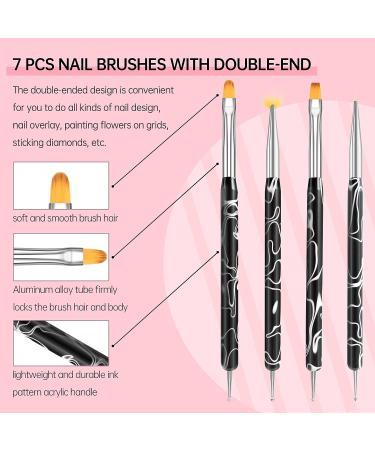 START MAKERS Nail Art Brushes Kit - 7pcs Double Ended Design Pen Set - Buy Online on GoSupps.com