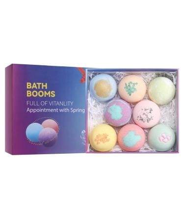 Natural Shower Steamers Spa-Inspired Stocking Stuffers Aromatic Shower Bombs 8-Piece Aromatherapy Spa Bombs Set Handmade Spa Delights Bubble Bath Shower Bombs Set