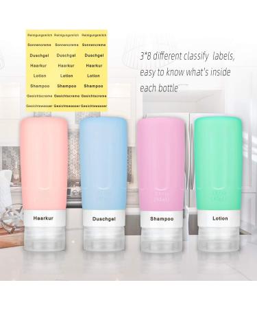 Rogue Silicone Travel Bottles Set - 6x85ml Toiletries Container for Shampoo Shower Gel & Personal Hygiene | Perfect Travel Essentials - Buy Online on GoSupps.com