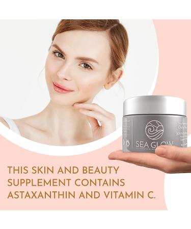 Sea Glow Astaxanthin Gummies with Vitamin C - Antioxidant-Rich Skin Supplement | 12mg Astaxanthin, Dairy & Gluten-Free - 28 Count - Buy Online on GoSupps.com