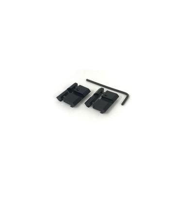 2 pieces adapter from 11 mm prism rail to 21 mm Weaver Pictinny rail dovetail