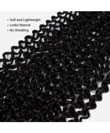 22 Inch Authentic Passion Twist Water Wave Crochet Braids for Bohemian Goddess locs - Pack of 6, 1B-Off Black - Buy Online on GoSupps.com