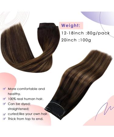 Vivien Wire Extensions - Real Hair Balayage #2/8/2 - Dark to Light Brown - 30cm 80g - Premium Quality International Shipping - Buy Online on GoSupps.com