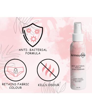 ArmourMe Antibacterial Period Stain Remover Enzyme-Based Stain Remover for Clothes New and Old Laundry Blood Spot Cleaner Plant-Based Undergarments and Clothing Stain Remover. - Buy Online on GoSupps.com