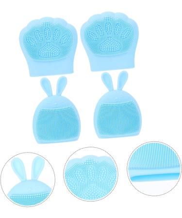 8 Pcs Rabbit Ears Facial Brush Silicone Face Silicone Face Cleanser Face Lotion for Women Handheld Massagers Home Facial Brush Face Cleaner Silica Gel Washbasin Miss Manual Light Bluex2pcs 7.5x7.5cmx2pcs - Buy Online on GoSupps.com