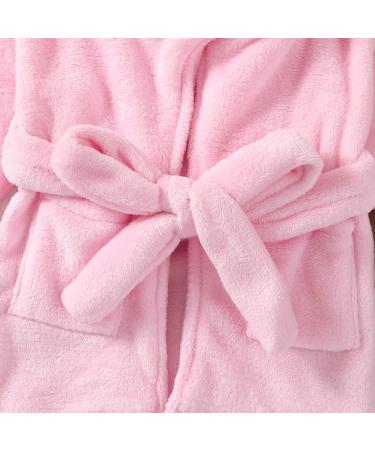 Soft Pink Jelly Baby Bathrobes for Toddlers | Flannel Nightwear & Pajamas for Kids 2-3 Years - Buy Online on GoSupps.com