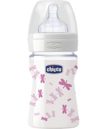 Chicco Baby Bottle Glass Wellness - 150ml Silicone, 0Mesi | Shop Now - Buy Online on GoSupps.com