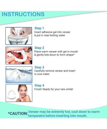 Buy WTTFC 4 Pairs Cosmetic Veneers - Instant Temporary Dentures for Bad Teeth | Comfort & Quality Guaranteed - Buy Online on GoSupps.com