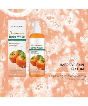  HNYXEQJL Khaki shower gel body deodorizer against unpleasant odors cleanser and deodorizer with persimmon extract shower lotion against body odor deodorant lotion for cleansing - Buy Online on GoSupps.com