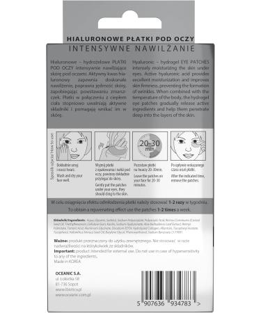 L'Biotica Hyaluron Under Eye Patches Intense Hydration 3 Pairs - Buy Online on GoSupps.com