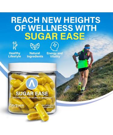 Avenir Nutrition Sugar Ease - Premium Berberine Supplement Apple Cider Vinegar Cinnamon - Supports Cardiovascular and Gastrointestinal Function Organic Nutrients Cinnamon Capsules 180 Capsules 3 - Buy Online on GoSupps.com