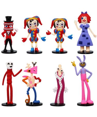 8 Pieces The Amazing Digital Circus Figures Mini Figures Cake Decoration Clown Cake Decoration Birthday Cake Decoration Cupcake Decoration Cake Topper Set for Boys Girls Children's Party Cake