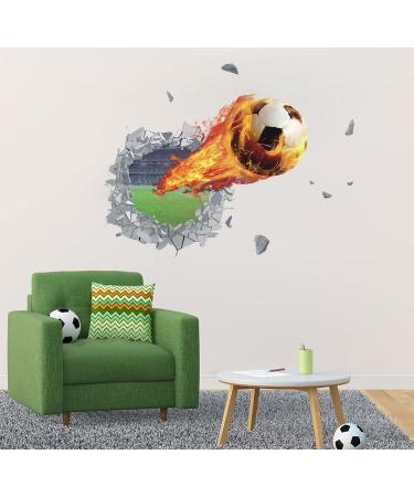 ANHUIB 3D Football Wall Stickers - Boys Bedroom Decor - Nursery Soccer Sport Decal - Kids Room Playroom Wall Decor - Buy Online on GoSupps.com